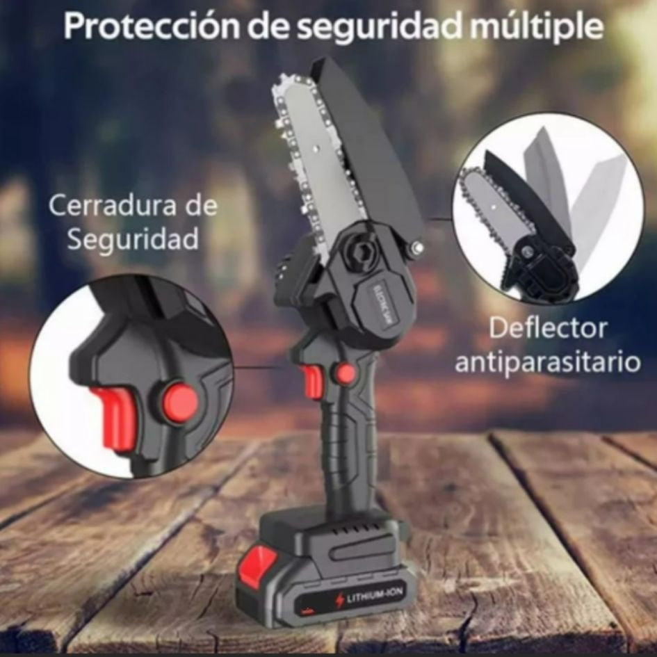 Motosierra Eléctrica en Color Negro + 2 BATERÍA EXTRA DE REGALO + PAGUE AL RECIBIR - ⏳ ¡Stock limitado! Últimas unidades disponibles.